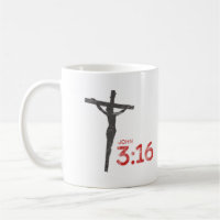 Jean 3:16 Jésus Crucifix Bible Verse Coffee Mug