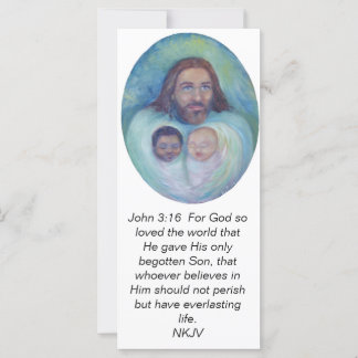 Jean 3:16 Jésus vous aime et moi carte d'écriture