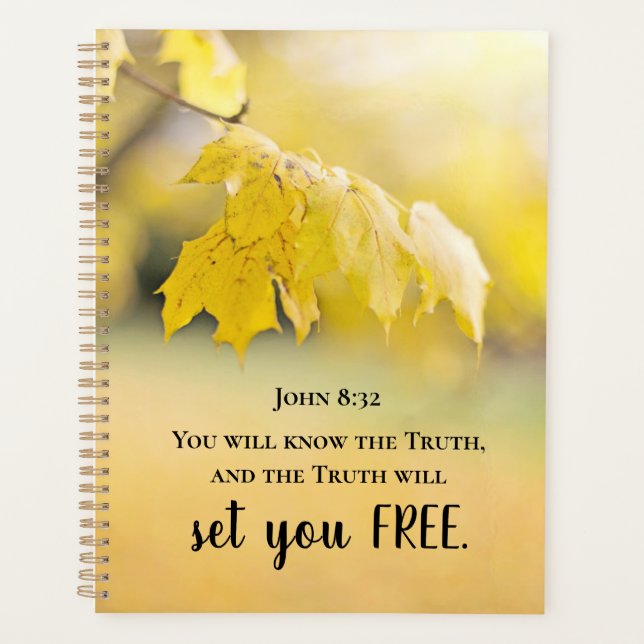 Jean 8:32 La Vérité vous mettra LIBRE Bible Verse (Devant)