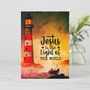 Jean 8 Jésus est la Lumière du Monde Carte Plat