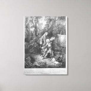 Jean Antoine Watteau and friend Monsieur Canvas Print