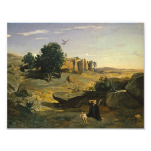 Jean-Baptiste-Camille Corot - Hagar Photo Print