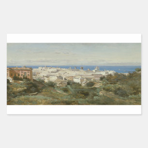 Jean-Baptiste-Camille Corot - View of Genoa Sticker