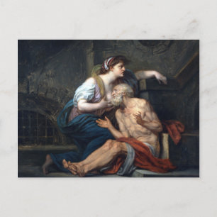 Jean-Baptiste Greuze Cimon and Pero-Roman Charity Postcard