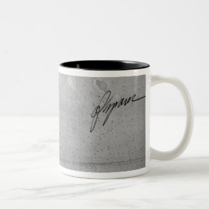 Jean-Baptiste Greuze's signature Two-Tone Coffee Mug