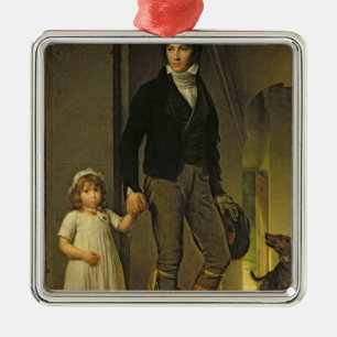 Jean-Baptiste Isabey  and his Daughter Metal Ornament