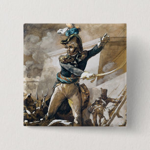 Jean Baptiste Kleber 2 Inch Square Button