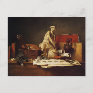 Jean-Baptiste-Simeon Chardin-The Attributes of Art Postcard