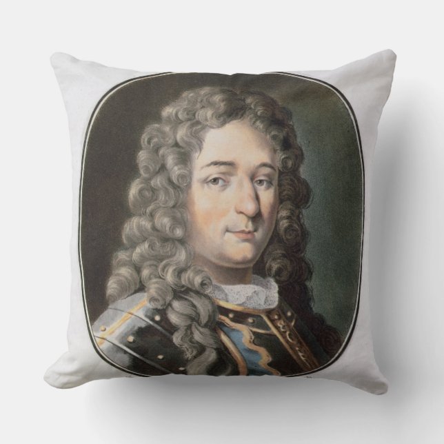 Jean Bart (1651-1702), 1789 (coloured engraving) ( Throw Pillow (Front)