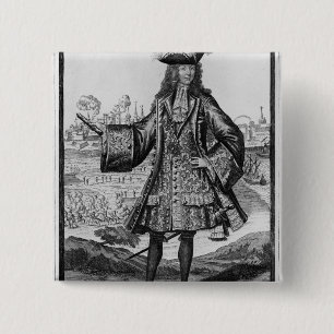 Jean Bernard Desjean Baron de Pointis 2 Inch Square Button