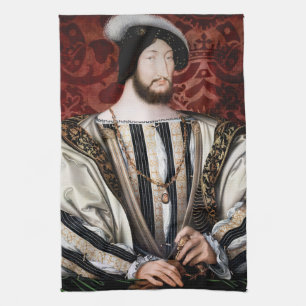Jean Clouet - Francois I, King of France Kitchen Towel