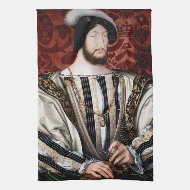 Jean Clouet - Francois I, King of France Kitchen Towel (Vertical)