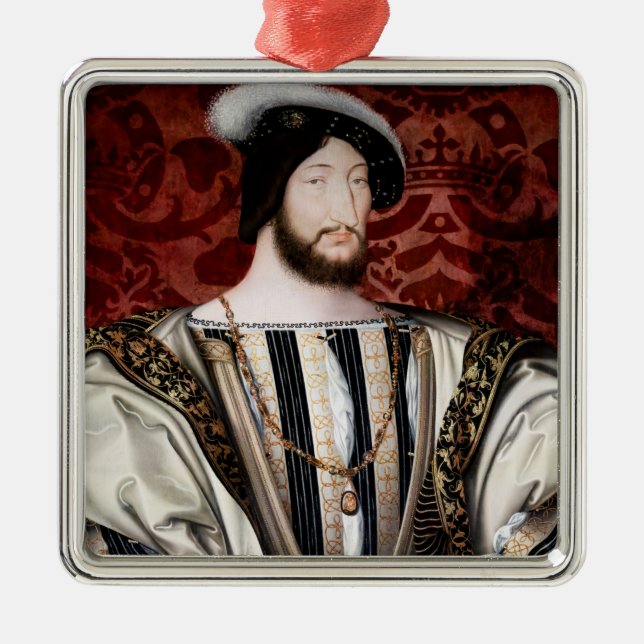 Jean Clouet - Francois I, King of France Metal Ornament (Front)