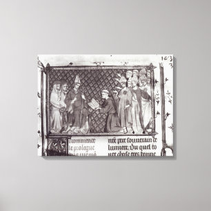 Jean d'Antioch before Martin IV Canvas Print