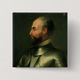 Jean de la Valette 2 Inch Square Button