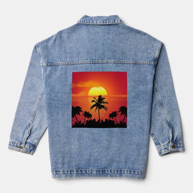 JEAN DENIM JACKET SUNSET TROPICAL (Verso)