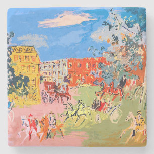 Jean Dufy Horsemen Stone Coaster