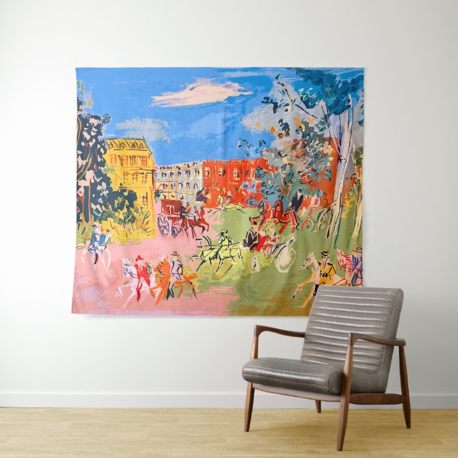 Jean Dufy Horsemen Tapestry (In Situ (Horizontal))