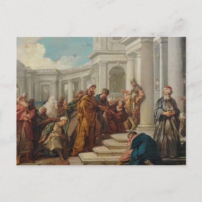 Jean-Francois de Troy - Mordecai's Disdain Postcard (Front)