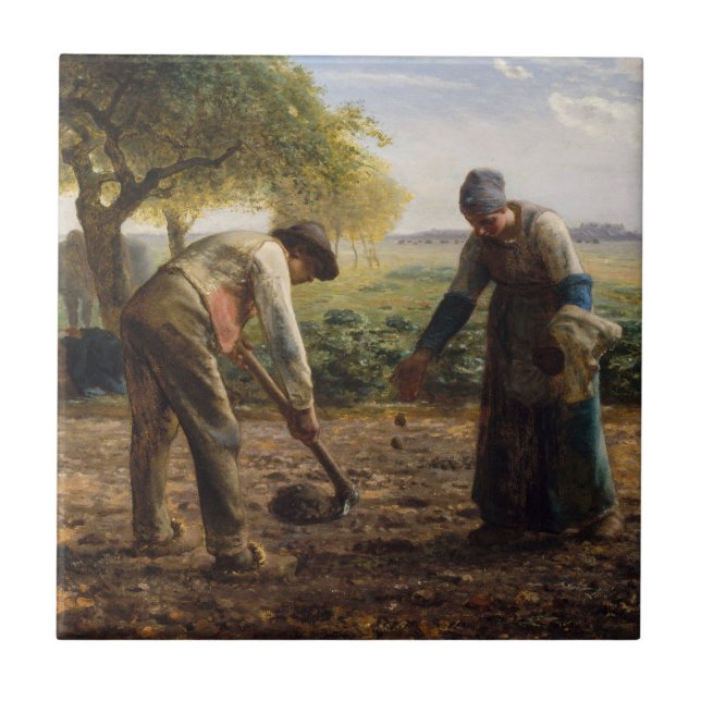 Jean-Francois Millet - Potato Planters Tile (Front)