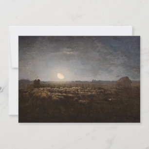 Jean-Francois Millet - Sheepfold, Moonlight 1872 Thank You Card