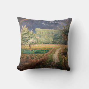 Jean-Francois Millet - Spring at Barbizon Throw Pillow