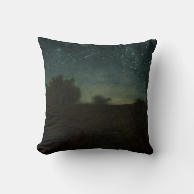 Jean-Francois Millet - Starry Night Throw Pillow (Front)
