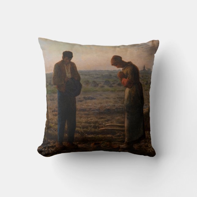 Jean-Francois Millet - The Angelus Throw Pillow (Front)