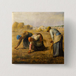 Jean-Francois Millet - The Gleaners 2 Inch Square Button
