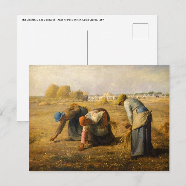 Jean-Francois Millet - The Gleaners Postcard (Front/Back)