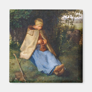 Jean-Francois Millet - The Knitter Magnet