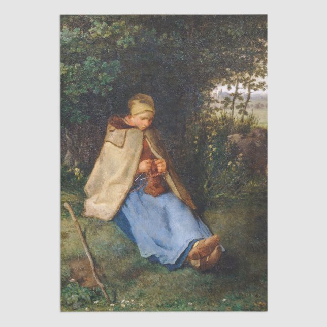 Jean-Francois Millet - The Knitter Tissue Paper (Creator Uploaded)