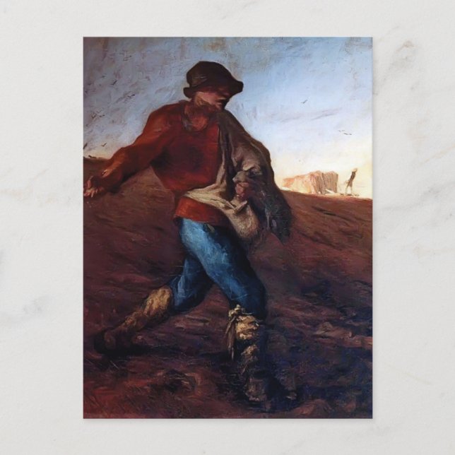 Jean-Francois Millet- The Sower Postcard (Front)