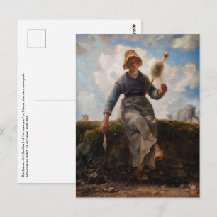 Jean-Francois Millet - The Spinner Girl Postcard