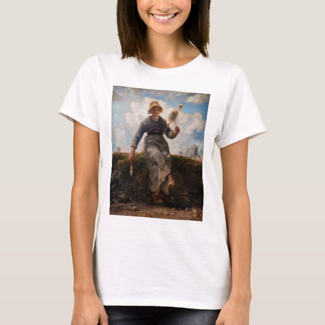 Jean-Francois Millet - The Spinner Girl T-Shirt (Front)