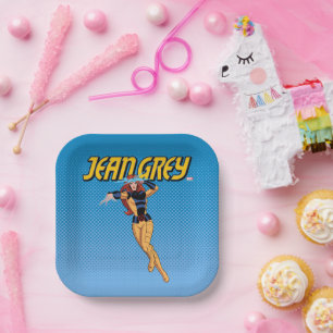 Jean Grey Character Pose Paper Plate