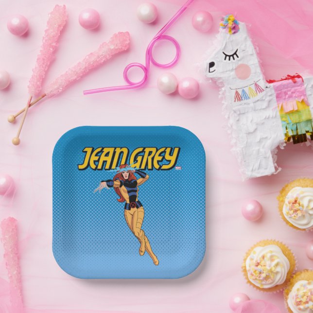Jean Grey Character Pose Paper Plate (Party)