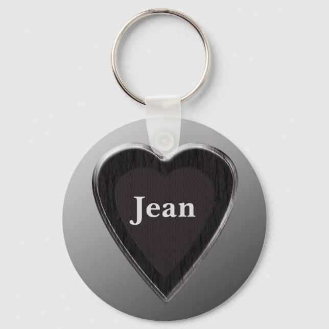 Jean Heart Keychain by 369MyName (Front)