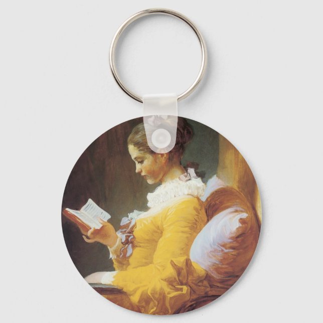 Jean-Honore Fragonard The Reader Keychain (Front)