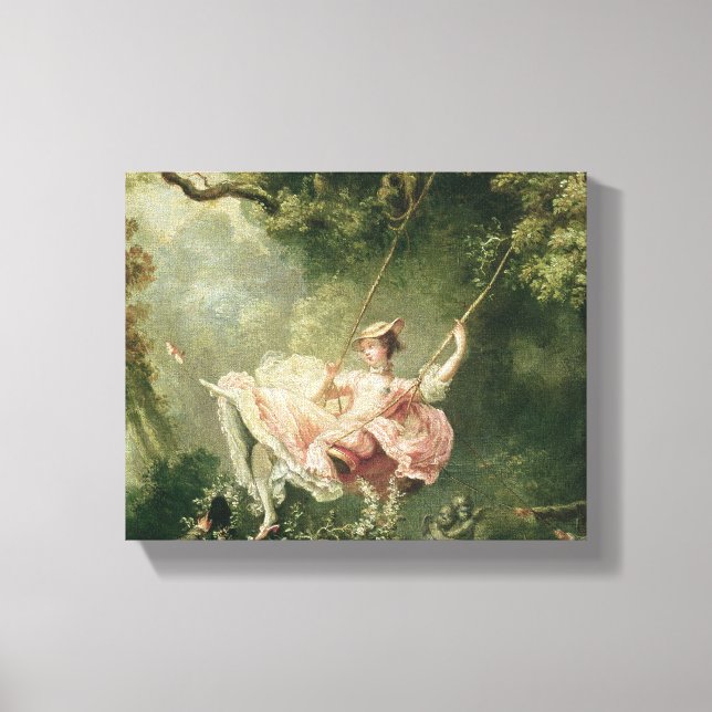 Jean-Honore Fragonard - The Swing Canvas Print (Front)
