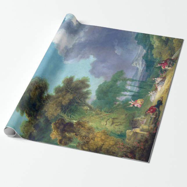 Jean-Honoré Fragonard The Swing Wrapping Paper (Unrolled)