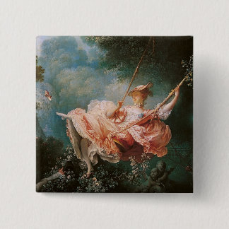 Jean-Honoré Fragonard's The Swing 2 Inch Square Button