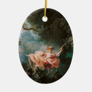 Jean-Honoré Fragonard's The Swing Ceramic Ornament