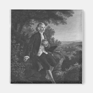 Jean-Jacques Rousseau composing 'Emile' Magnet