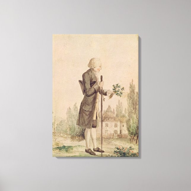 Jean-Jacques Rousseau  Gathering Herbs Canvas Print (Front)