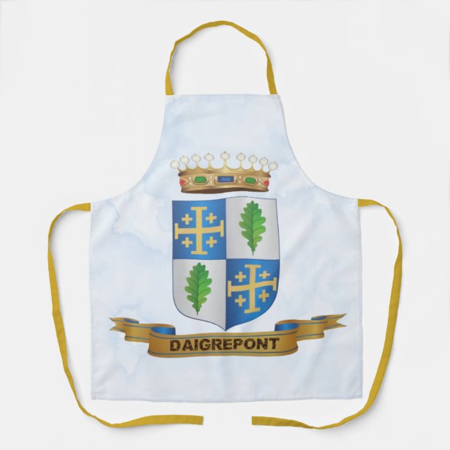 Jean Jacques Vernin Daigrepont Coat Of Arms Apron (Front)