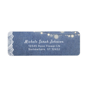 Jean Lace & String Lights Adresse de retour