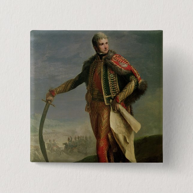 Jean Lannes  Duke of Montebello 2 Inch Square Button (Front)