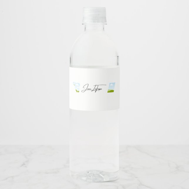 Jean LaTasse Promo Water Bottle Label (Front)