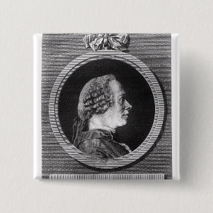 Jean le Rond d'Alembert 2 Inch Square Button
